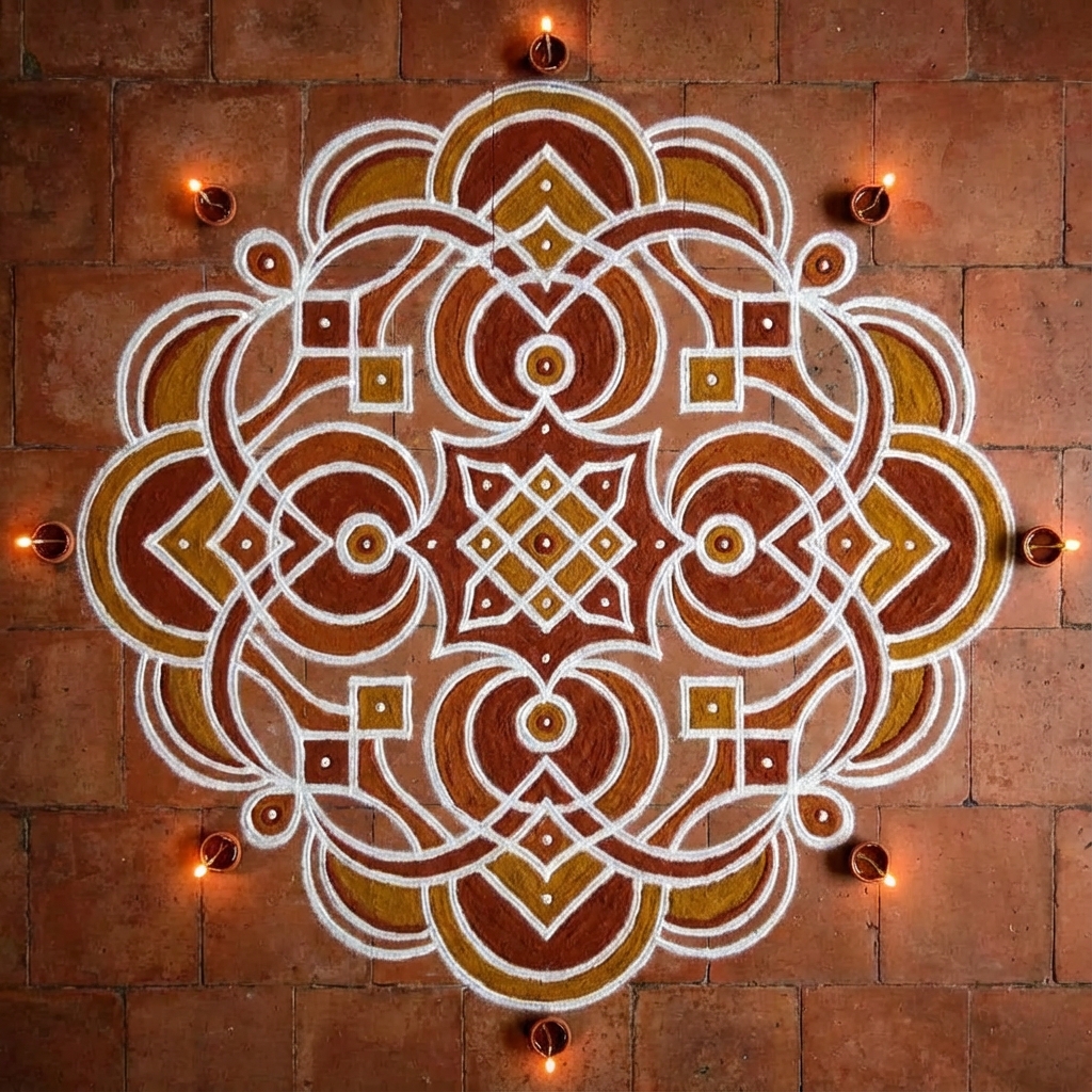 Traditional Kolam Pattern